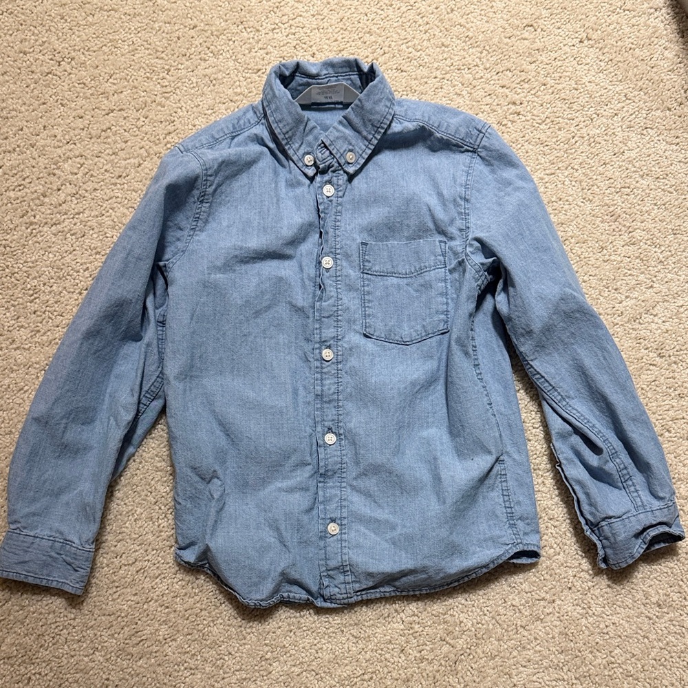H&M Light Denim Blue Button-Down Shirt